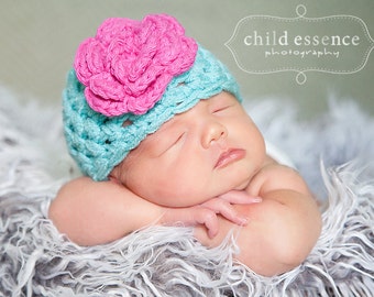Crochet Baby Hat / Newborn Girl Hat / Baby Girl Hat / Newborn Beanie / Baby Shower Gift Girl / Crochet Newborn Hat / Baby Girl Beanie