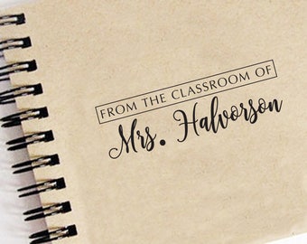 Custom LIBRARY STAMP with proof from USA - From the Library, From the Classroom, From the Desk of, custom stamp, library stamp - b5-90