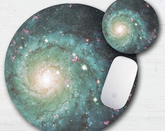 Galaxy Nebula Mouse Pad Coaster Set - Space Coaster - Solar System - Black Hole - Galaxy Mouse Pad - Outer Space - Milky Way - Constellation