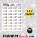 Vinyl busy, tired, lazy and b*tchy AF Planner Stickers