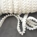 2 Yards Mini White Pom, 1/2" Mini Pom Trim, White Trim, White pom pom trim, White Pom Pom Lace Trim Fringe, White pom pom, White Pompom