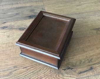 Vintage Reuge Switzerland Music Box, Wedding Song, Removable picture, keepsake box, jewelry box, Swiss Musical Movement
