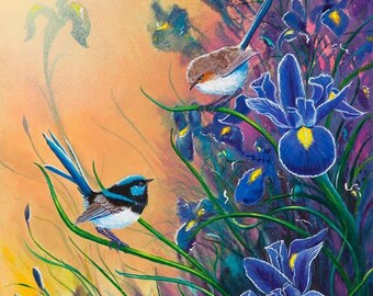 Misty Blue Iris Cross Stitch Pattern***LOOK***