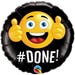 18" #DONE Emoji Grad Mylar Balloon: Graduation, Seniors, Class Colors, Birthday, Shower, Wedding, College, Dorm, School, Photo Prop, 2018