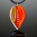 New England Fall Art Glass Leaf Pendant