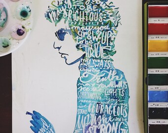 Custom Musician Typographic Art