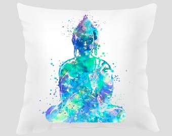 Buddha #5 Throw Pillow, Pillow Cover, Accent Pillow, Zen Decor