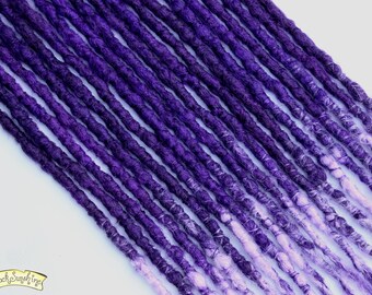 Purple DE x10 Crochet Synthetic Dreads -accent