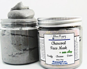 Charcoal Mask, Face Mask, Facial Skin Care, Spa Treatment, Whipped Mud Mask