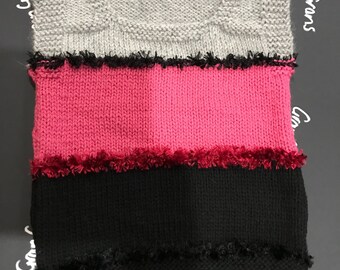 Warm snuggly chunky vest for 6-8 yr old