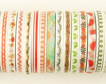 Slim Love 02 - Japanese Washi Masking Tape - 5mm wide - 7.6 yard