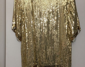 Vergianni Gold Sequin Top