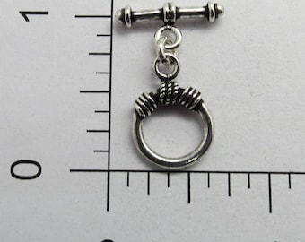 1 Piece Toggle Clasp Hook 925 Sterling Silver Round 13mm