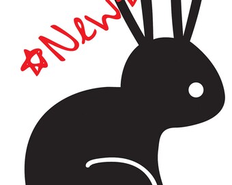 Woodland Rabbit Vinyl Wall Decal size LARGE