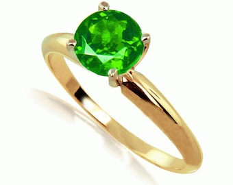 Colombian Emerald Ring 14K Yellow Gold
