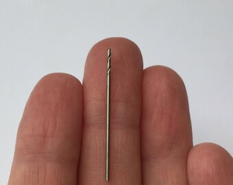 5 Resin Jewelry Drill Bits Silver Tone 34mm x 1mm - FD1551