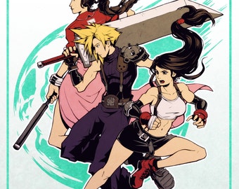 FF7 Poster (Cloud, Aeris and Tifa)