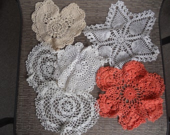 Lot of 6 Vintage Doilies