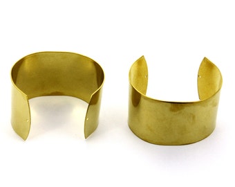 1 pcs 0.80x45x160 mm Raw Brass Cuff Bracelet, Stamping Blank, Raw Brass Bangle, 2 hole ( 20 Gauge )