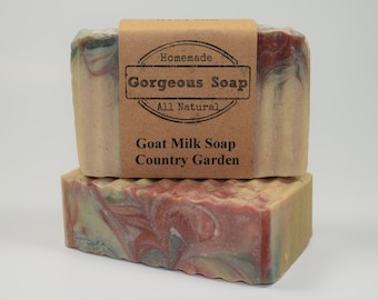 Country Garden Goat Milk Soap - All Natural Soap, Handmade Soap, Homemade Soap, Handcrafted Soap