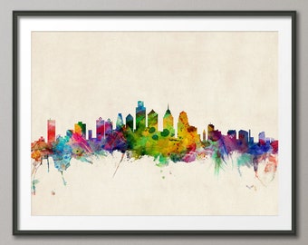 Philadelphia Skyline, Philadelphia Pennsylvania Cityscape Art Print (520)