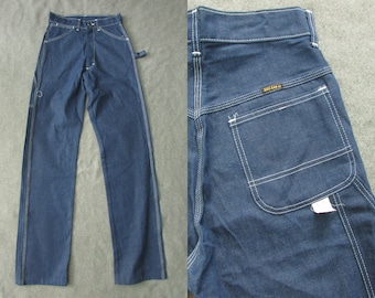 Size 28 | 70s Vintage NOS Deadstock Deecee High Waist Painter Dungarees Pants Jeans