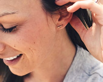 Gold Bar Earring