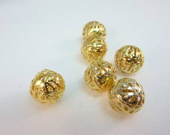 filigree gold metal 8 8mm beads