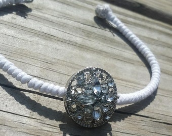 White Sparkle Beaded Bracelet