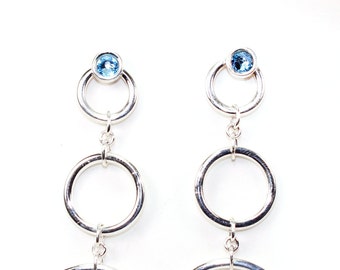 triple ring earrings