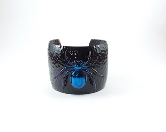 Hand Painted Copper Spider Cuff