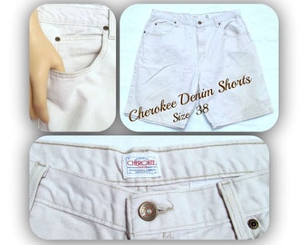 vintage men's shorts,men's denim shorts, casual shorts, men's white shorts, Size 38, # 34