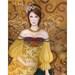 BK Lusk Original Art Nouveau Oil Painting - Fairy with Gold Leaf Wings - Silver Goddess Angel Jewel