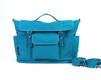 Mother s Day Big Sale DYLAN // Teal / Lined with Beige / 074 // Ship in 3 days // Backpack / Diaper bag / Shoulder bag / Tote bag / Messenge