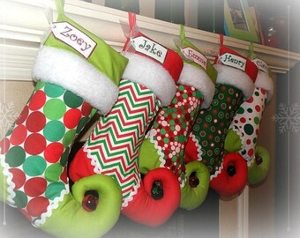 Christmas Stocking personalized elf stocking - your choice of one