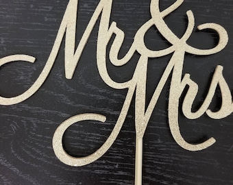 Mr. & Mrs. Cake Topper