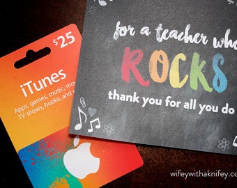 Teacher "Rocks" Thank You Card