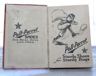 Poll Parrot Shoes Webster's Dictionary Vintage 1926 Book