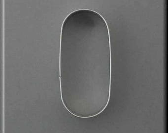 4" Oval Pill Tablet Metal Cookie Cutter #NA9179