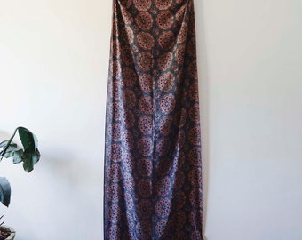 Suzani Indigo Red scarf scarves, SAMPLE SALE, bohemian Hand Printed Natural dye, Cotton/Silk scarf, women accessories, Gift Ideas - SUZANI