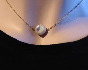 Pearl Necklace Beautiful Simple Choker Style Necklace Gold Chain With Coin Pearl