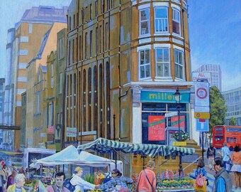 The Flower Stall, print 12X16"