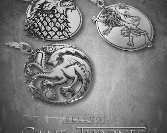 Game of Thrones Necklace, Game of Thrones Jewelry, Game of Thrones Pendant, Daenerys Targaryen Pendant, 925 Sterling Silver, GOT Jewellery