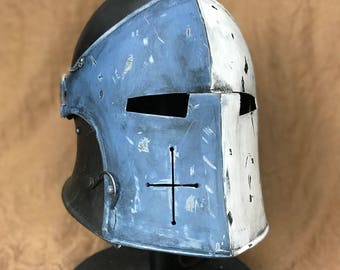 Custom Painted Medieval Knight's Warden Helmet