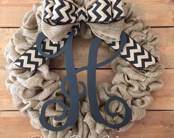 Front Door Wreath | Burlap Wreath | Summer Wreath | Rustic Wreath | Farmhouse Wreath | Housewarming gift