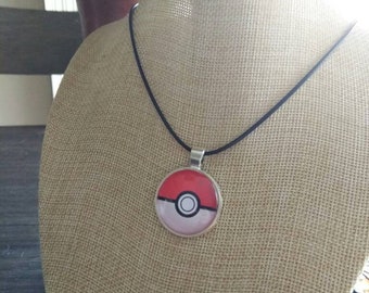 Pokemon pokeball anime pendant and necklace