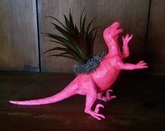 Faux Succulent Dinosaur Planter