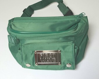 1990s Green Nylon First Wave Bumbag