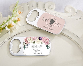 Personalized Bottle Opener, English Garden Wedding Favors, Custom Wedding Bottle Opener (11141EG)