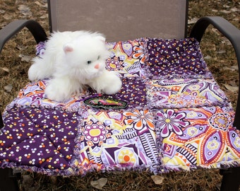 Cat Bed, Pet Blanket, Cat Quilt, Cat Travel Blanket, Purple Cat Blanket, Pet Bedding, Handmade Cat Bed, Colorado Catnip Bed, Pet Supplies